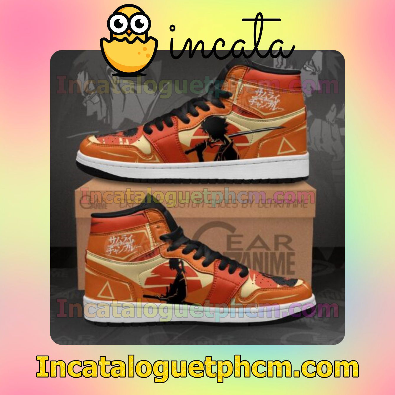 Samurai Champloo Mugen and Jin Anime Air Jordan 1 Inspired Shoes