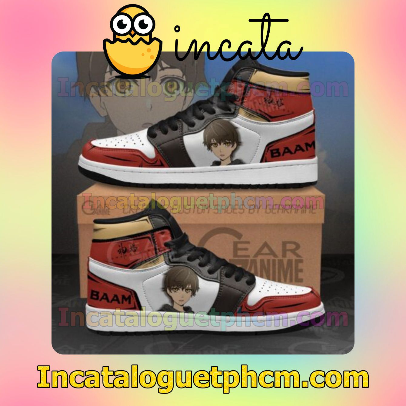 Tower Of God Baam Custom Anime Air Jordan 1 Inspired Shoes