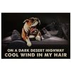 Bulldog-On-A-Dark-Desert-Highway-Cool-Wind-In-My-Hair-Poster-600x750
