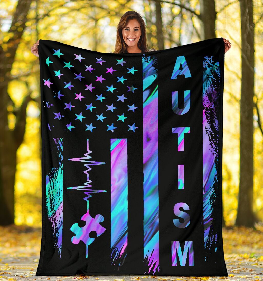 Autism-Awareness-American-Flag-Fleece-Blanket