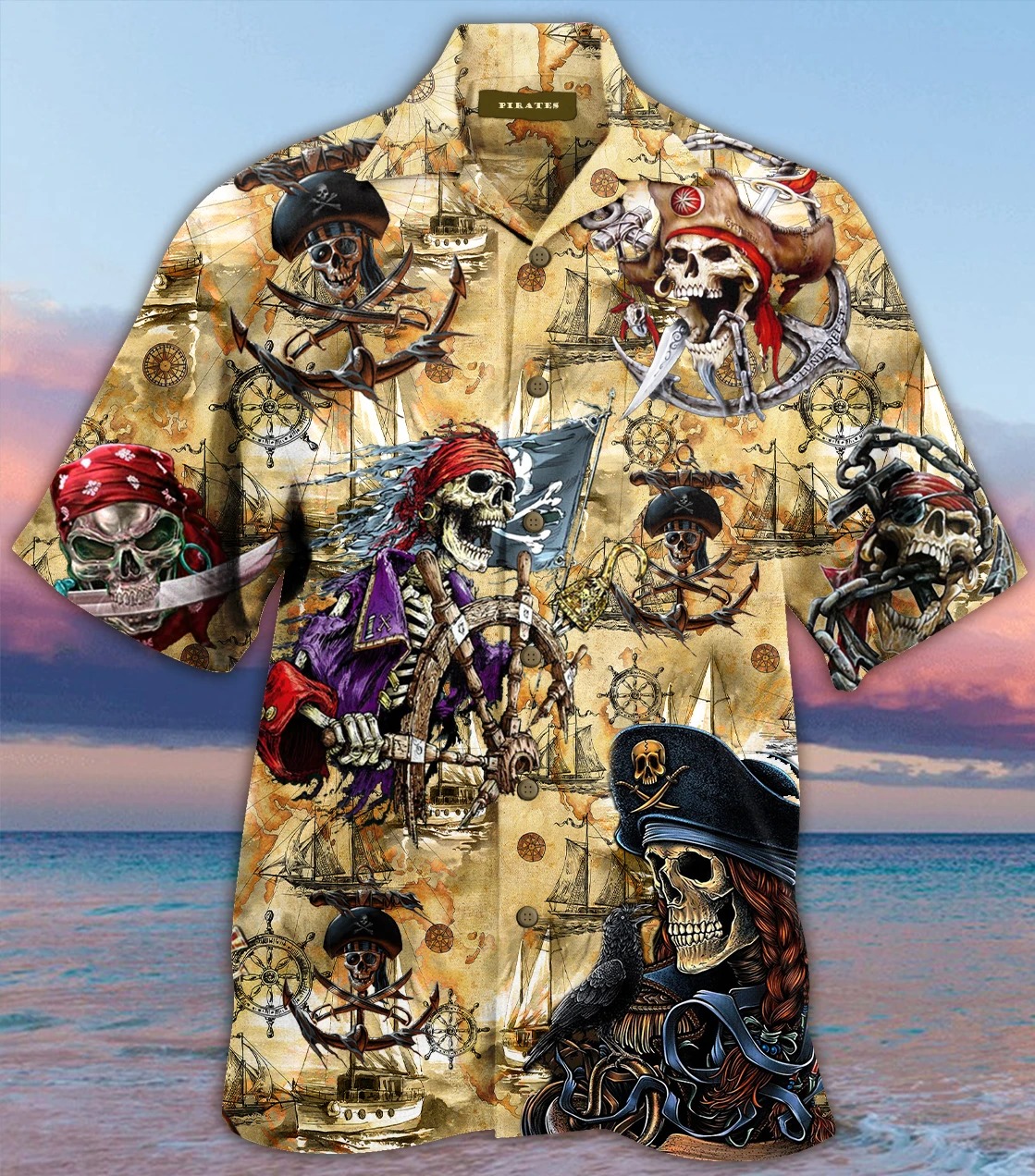 Pirate-Skull-Hawaiian-Shirt