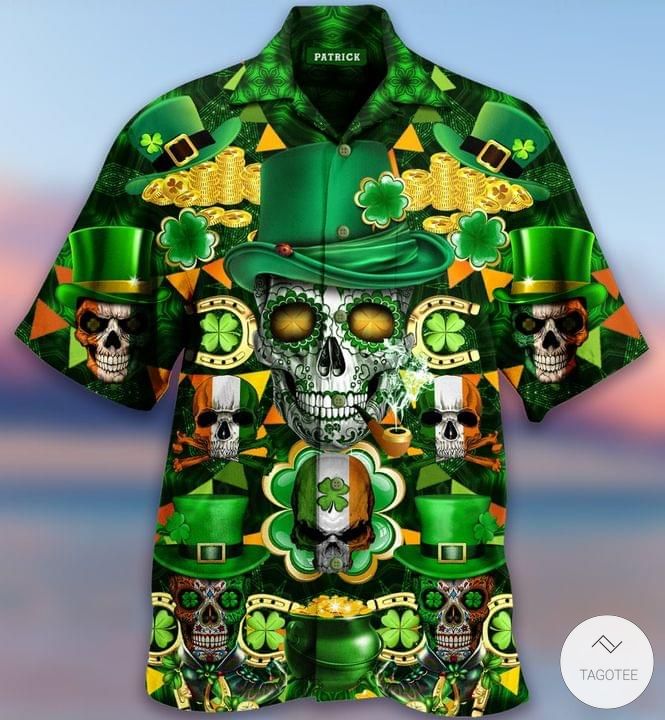 Skull-Saint-Patricks-Day-Hawaiian-Shirt