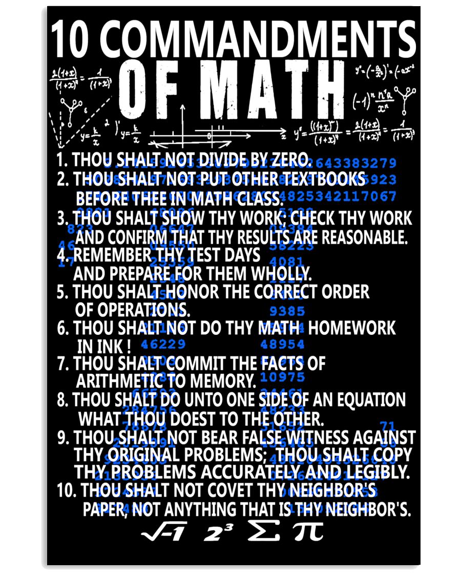 The-Ten-Commandments-of-Math-Poster