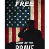 US-Flag-Veteran-Land-of-the-free-Home-of-the-brave-poster