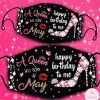 A-Queen-Was-Born-In-May-Happy-Birthday-To-Me-Face-Mask