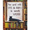 Cat-Library-Time-Spent-With-Cats-And-Book-Is-Never-Wasted-Poster