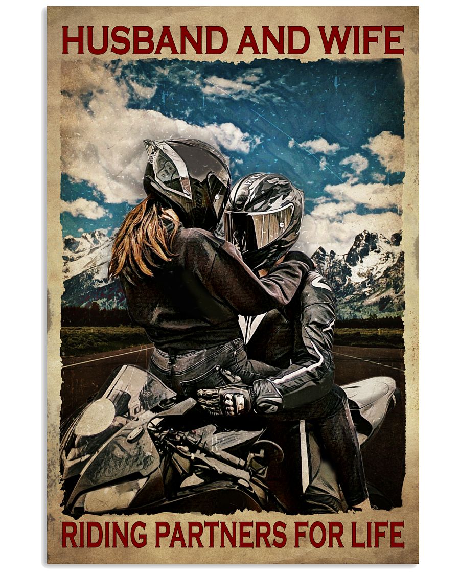 Husband-And-Wife-Riding-Partners-For-Life-Poster