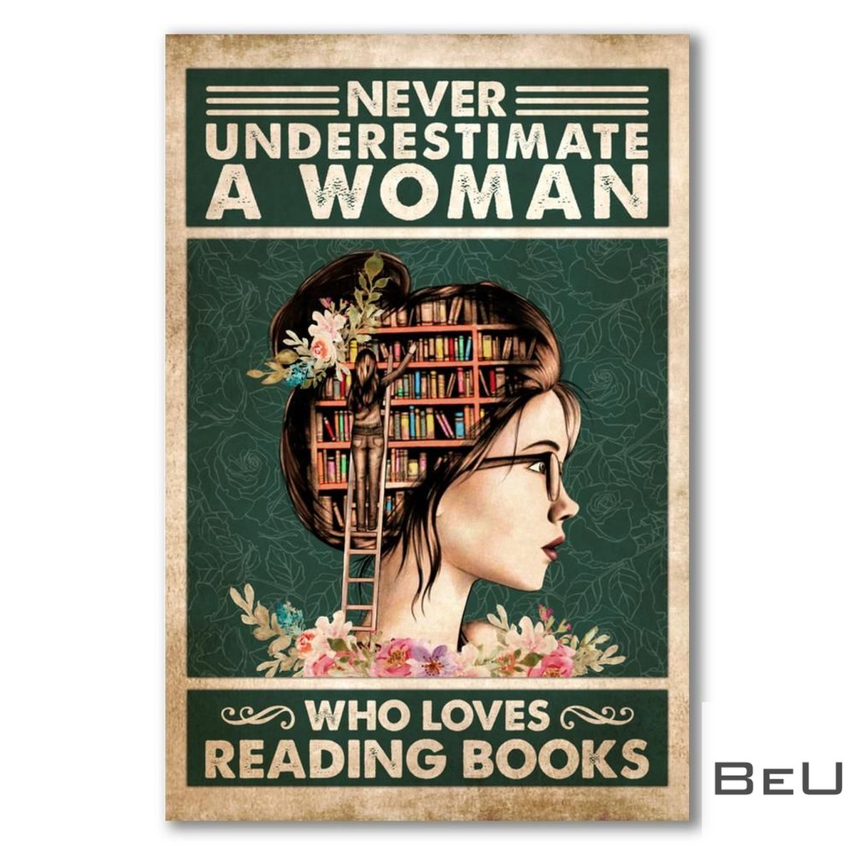 Never-Underestimate-A-Woman-Who-Loves-Reading-Books-Poster