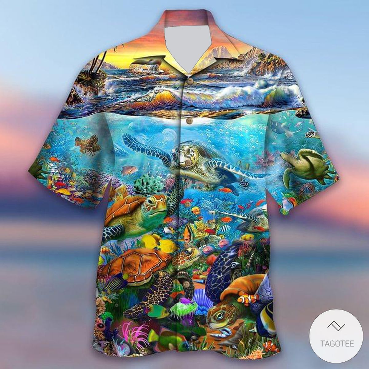 Sea-Turtle-Underwater-Hawaiian-Shirt