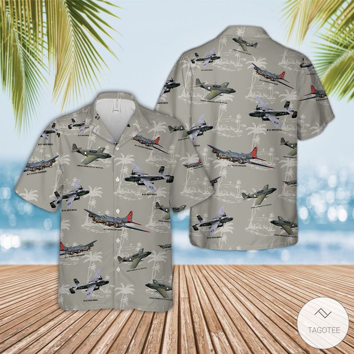 USA-Aircraft-Of-World-War-II-Hawaiian-Shirt-Beach-Shorts
