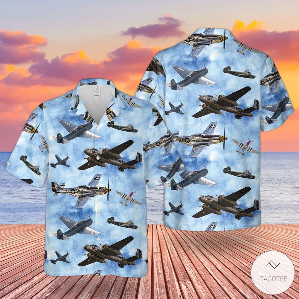 Us-Airforce-WW-II-Airplanes-Hawaiian-Shirt