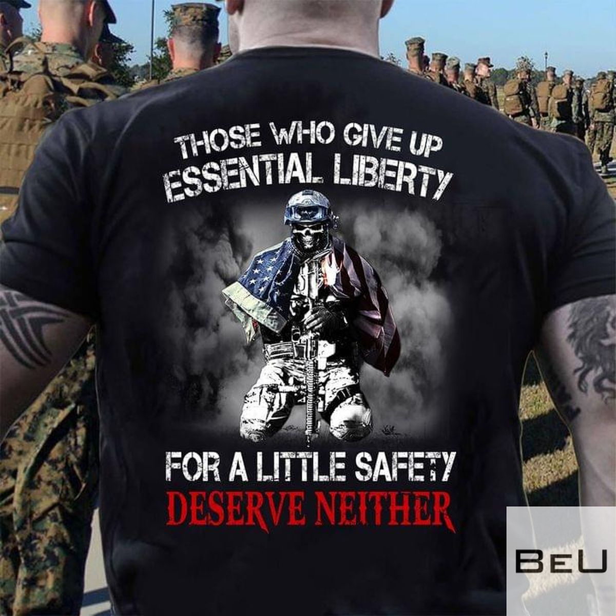 Veteran-Those-Who-Give-Up-Essential-Liberty-For-A-Little-Safety-Deserve-Neither-Shirtv