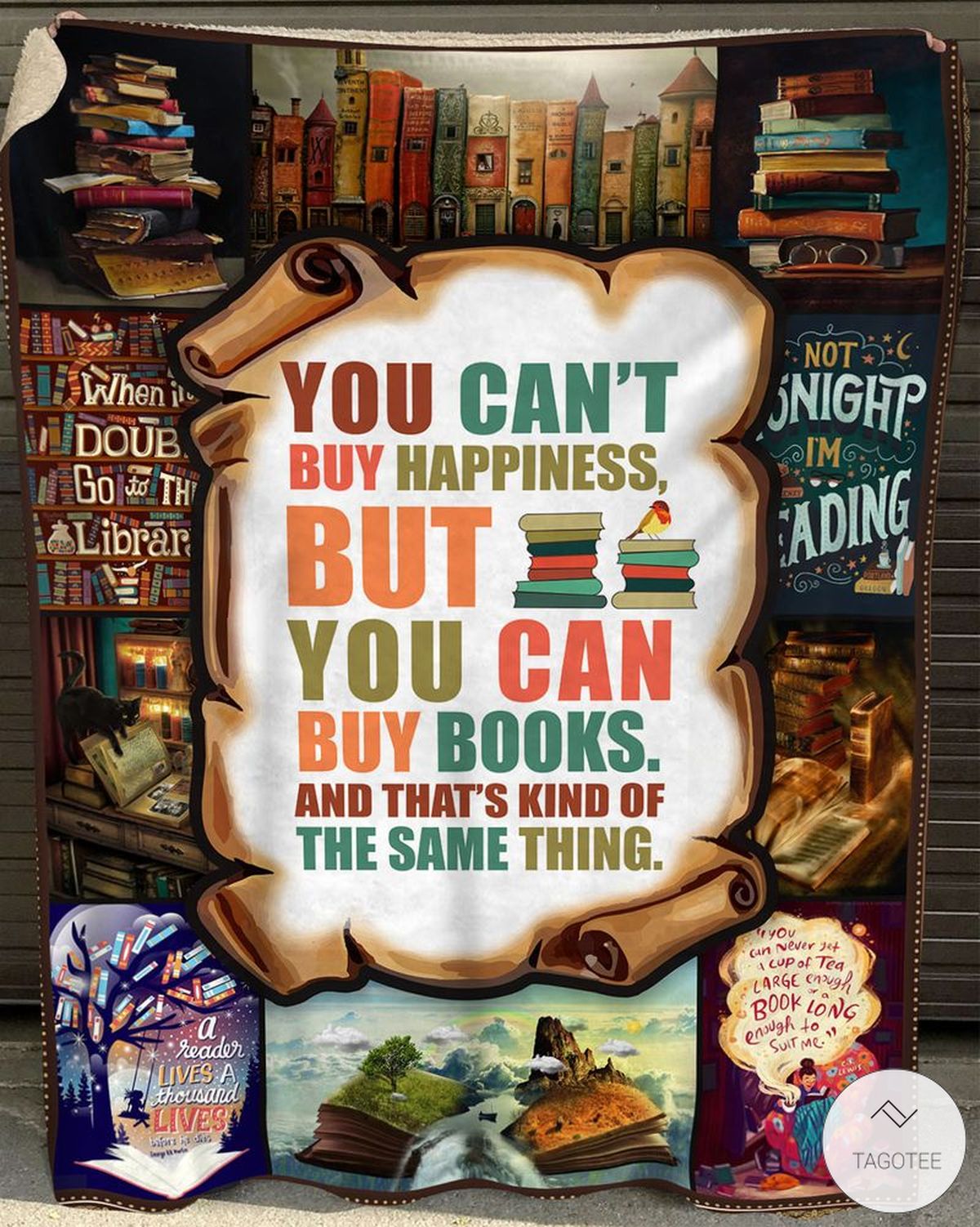 You-Cant-Buy-Happiness-But-You-Can-Buy-Books-And-Thats-Kind-Of-The-Same-Thing-Fleece-Blanket (1)