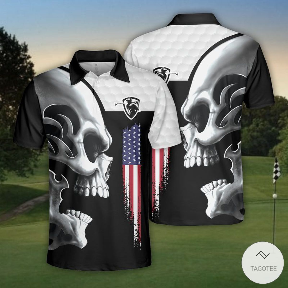 Golf-Skull-Polo-Shirt