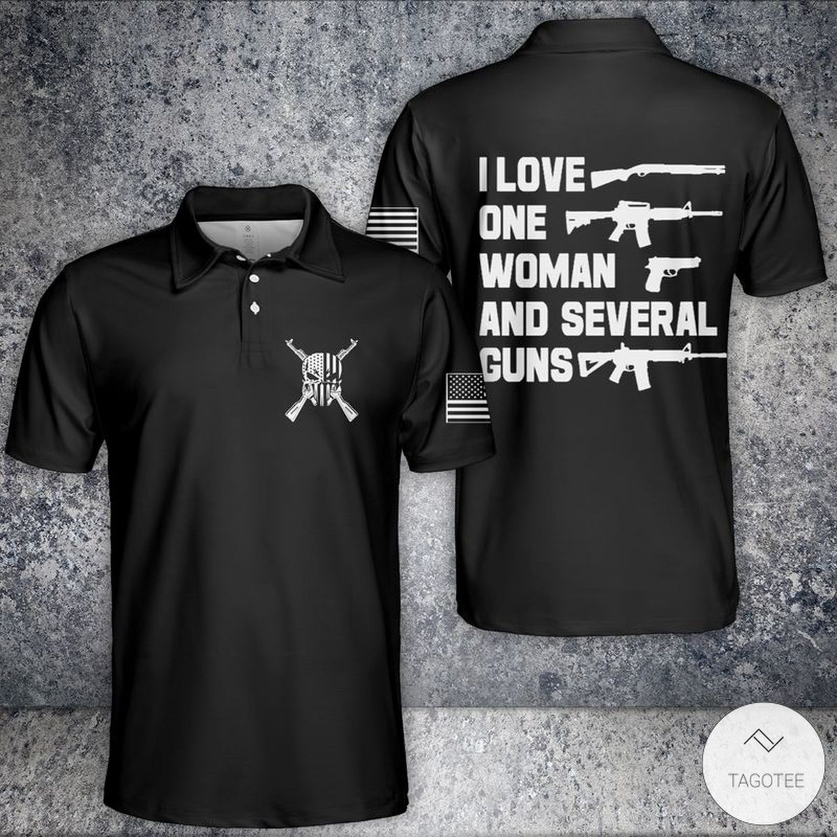 I-Love-One-Woman-And-Several-Guns-Polo-Shirt