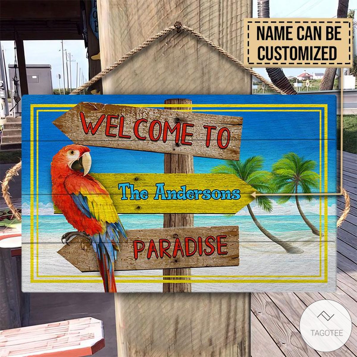 Personalized-Beach-Welcome-To-Paradise-Rectangle-Wood-Signz