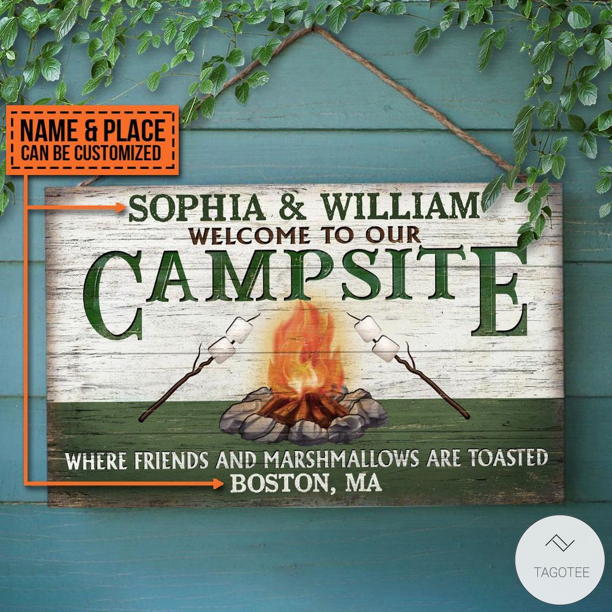 Personalized-Camping-Welcome-To-Our-Campsite-Where-Friends-And-Marshmallows-Are-Toasted-Rectangle-Wood-Sign
