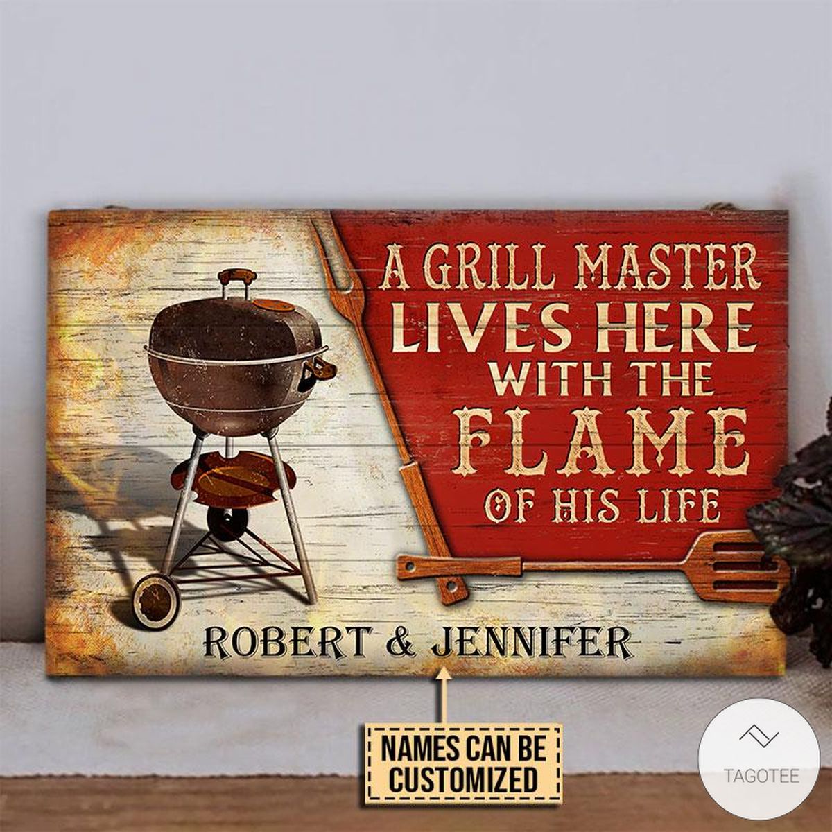 Personalized-Grilling-A-Grill-Master-Lives-Here-With-The-Flame-Of-His-Life-Rectangle-Wood-Signz