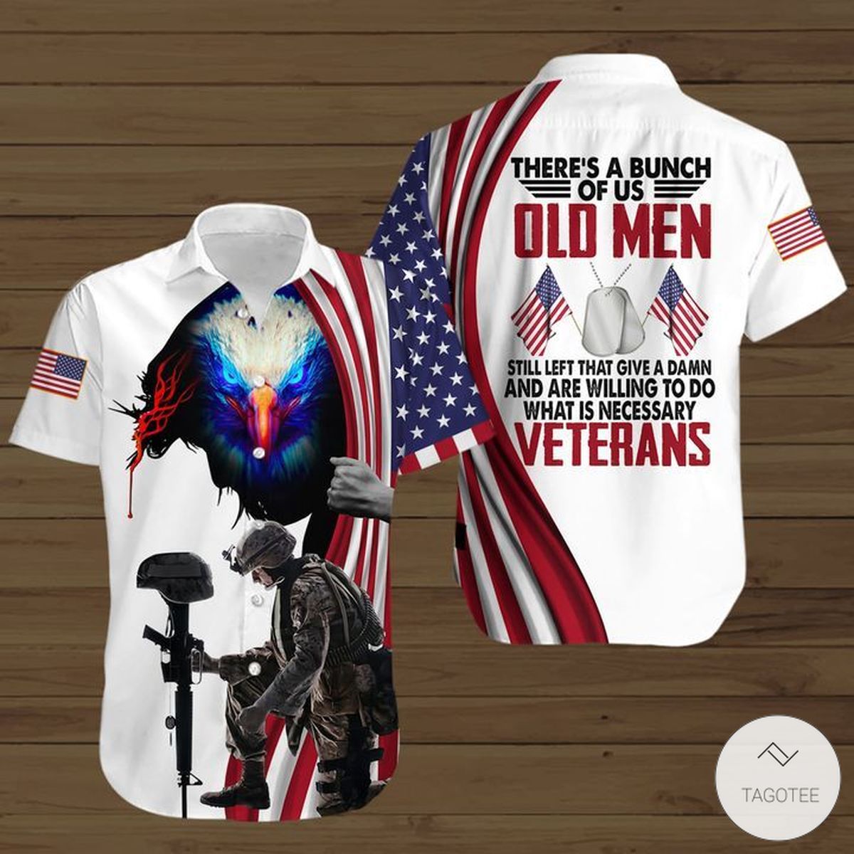 Theres-A-Bunch-Of-Us-Old-Men-Still-Left-That-Give-A-Damn-And-Are-Willing-To-Do-What-Is-Necessary-Veterans-Button-Shirt