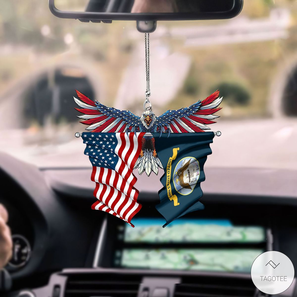 US-Navy-and-United-States-Eagle-Flag-Car-Hanging-Ornament