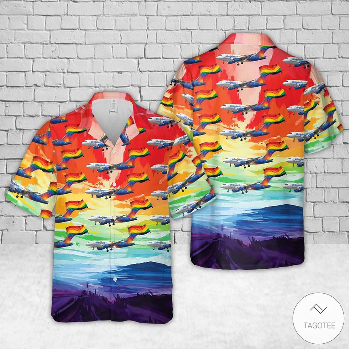 Allegiant Airlines Fly With Pride Hawaiian Shirt