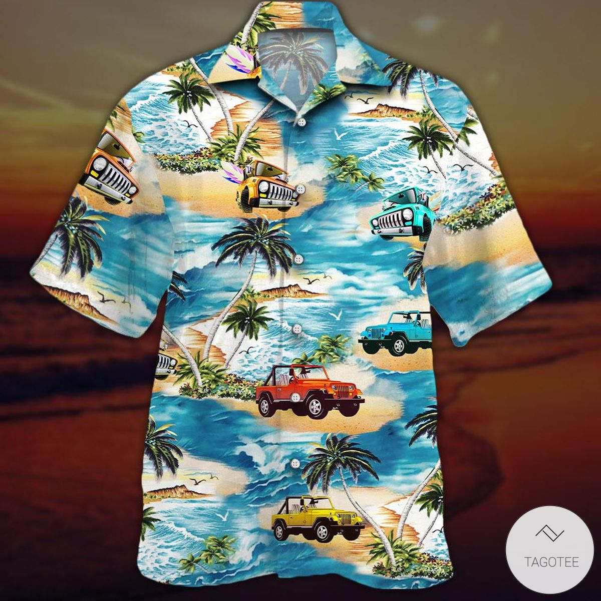 Beach And Jeeps Hawaiian Shirt
