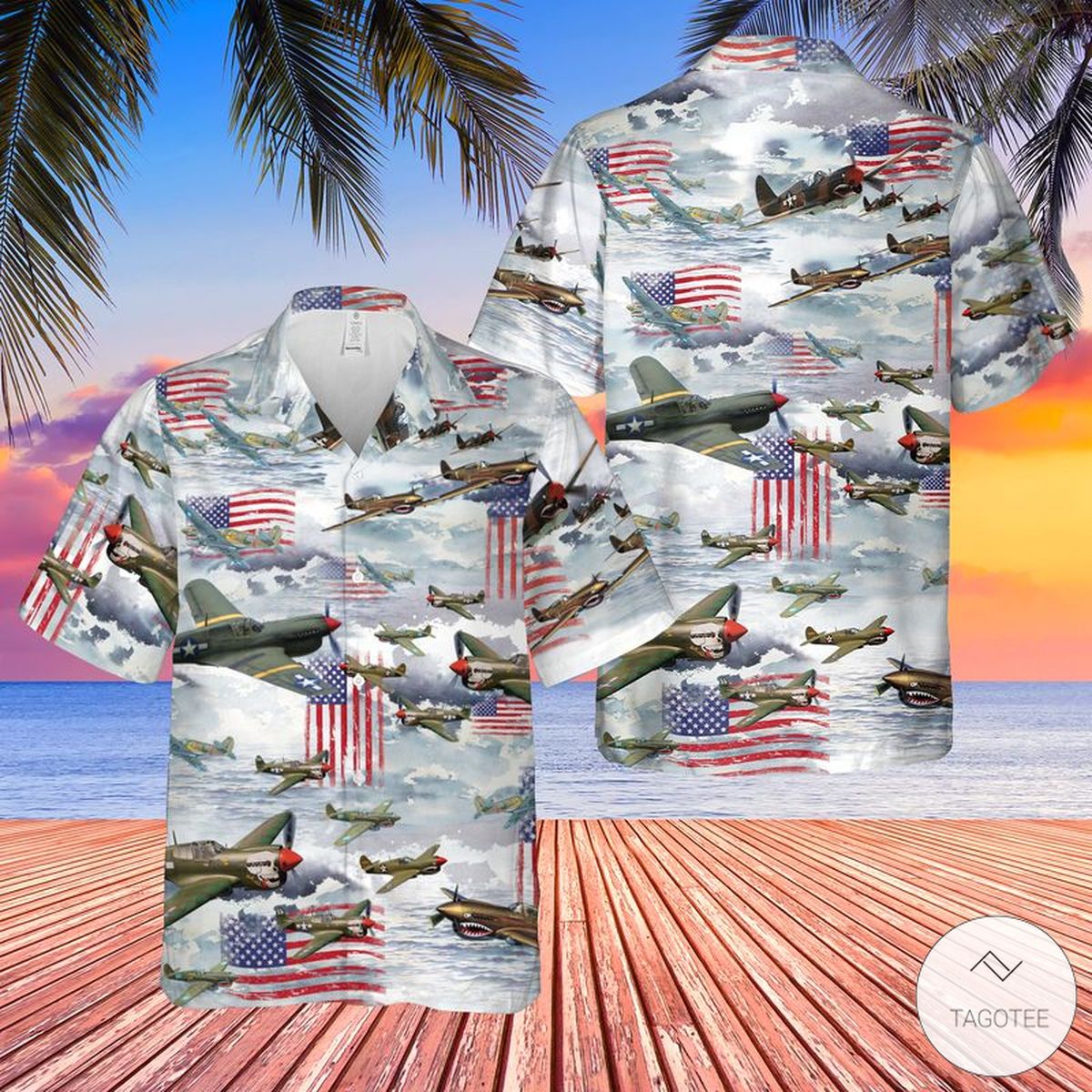 Curtiss P-40 Warhawk Hawaiian Shirt