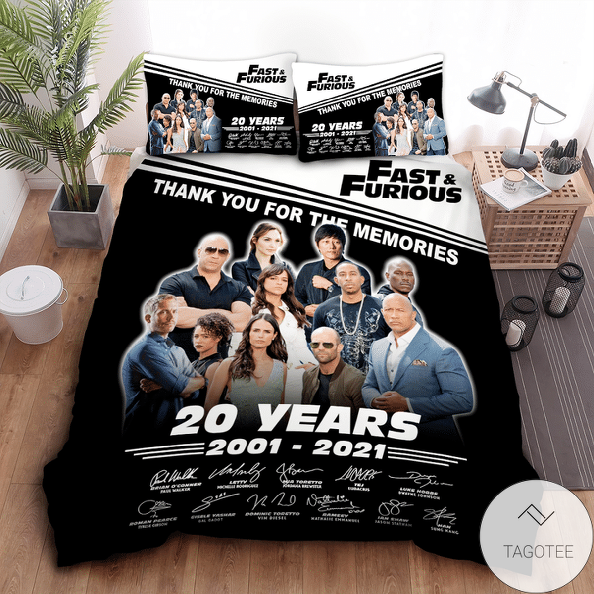 Fast-And-Furious-20-Years-2001-2021-Thank-You-For-The-Memories-Bedding-Set