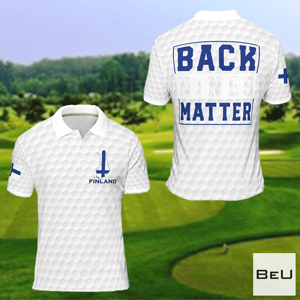 Finland Back Nines Matter Golf Polo Shirt