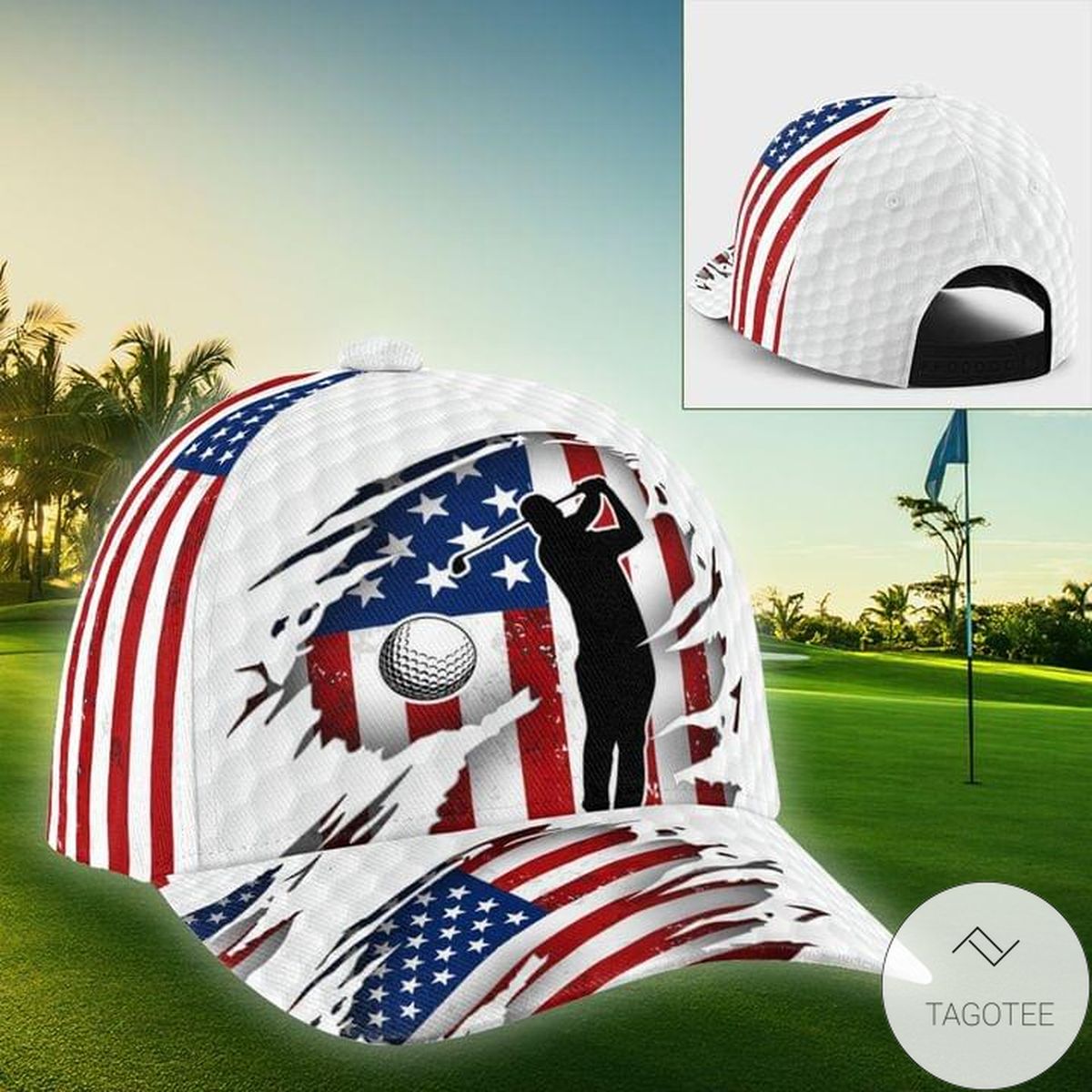 Golf-Crack-American-Flag-Cap