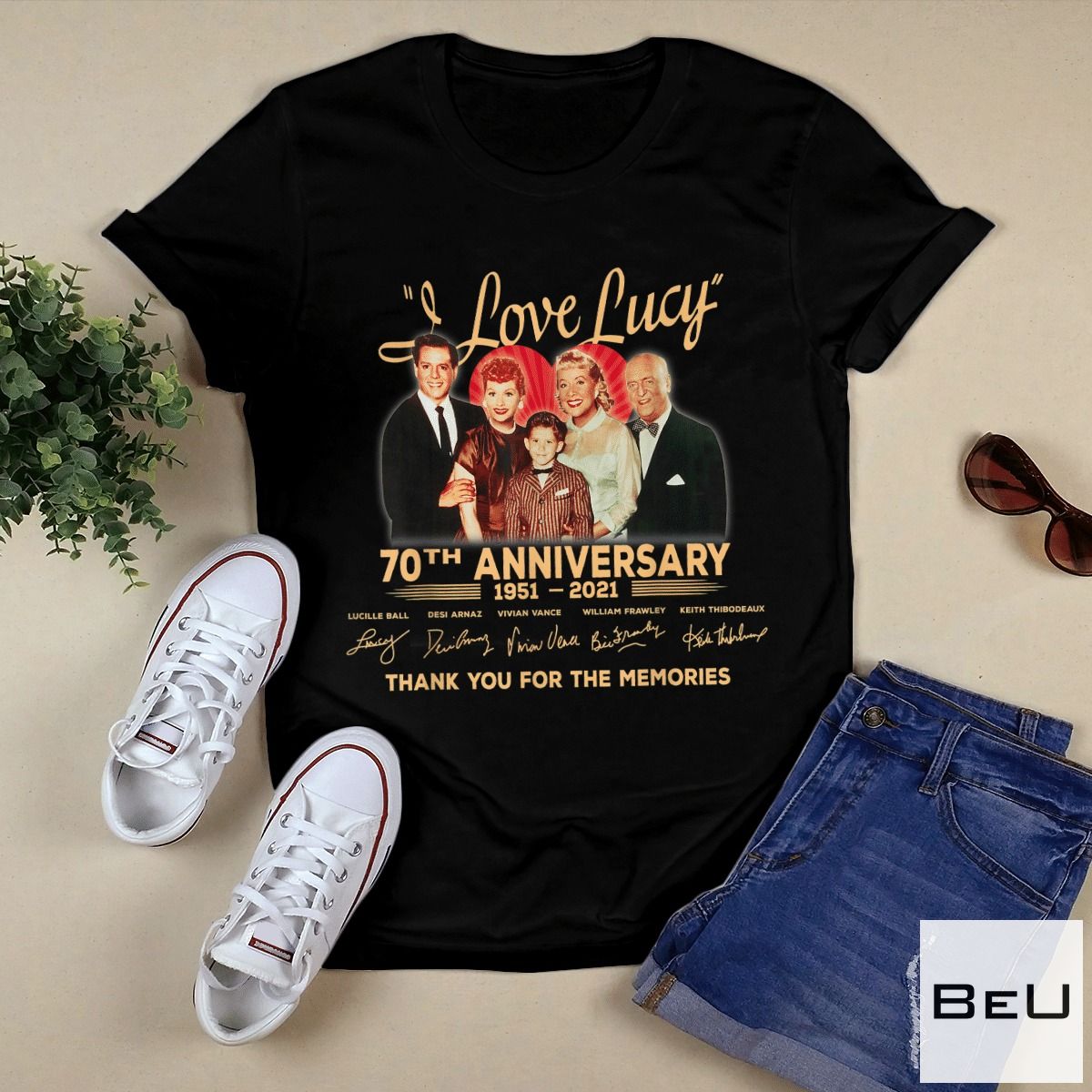 I Love Lucy 70th Anniversary Thank You For The Memories Shirt