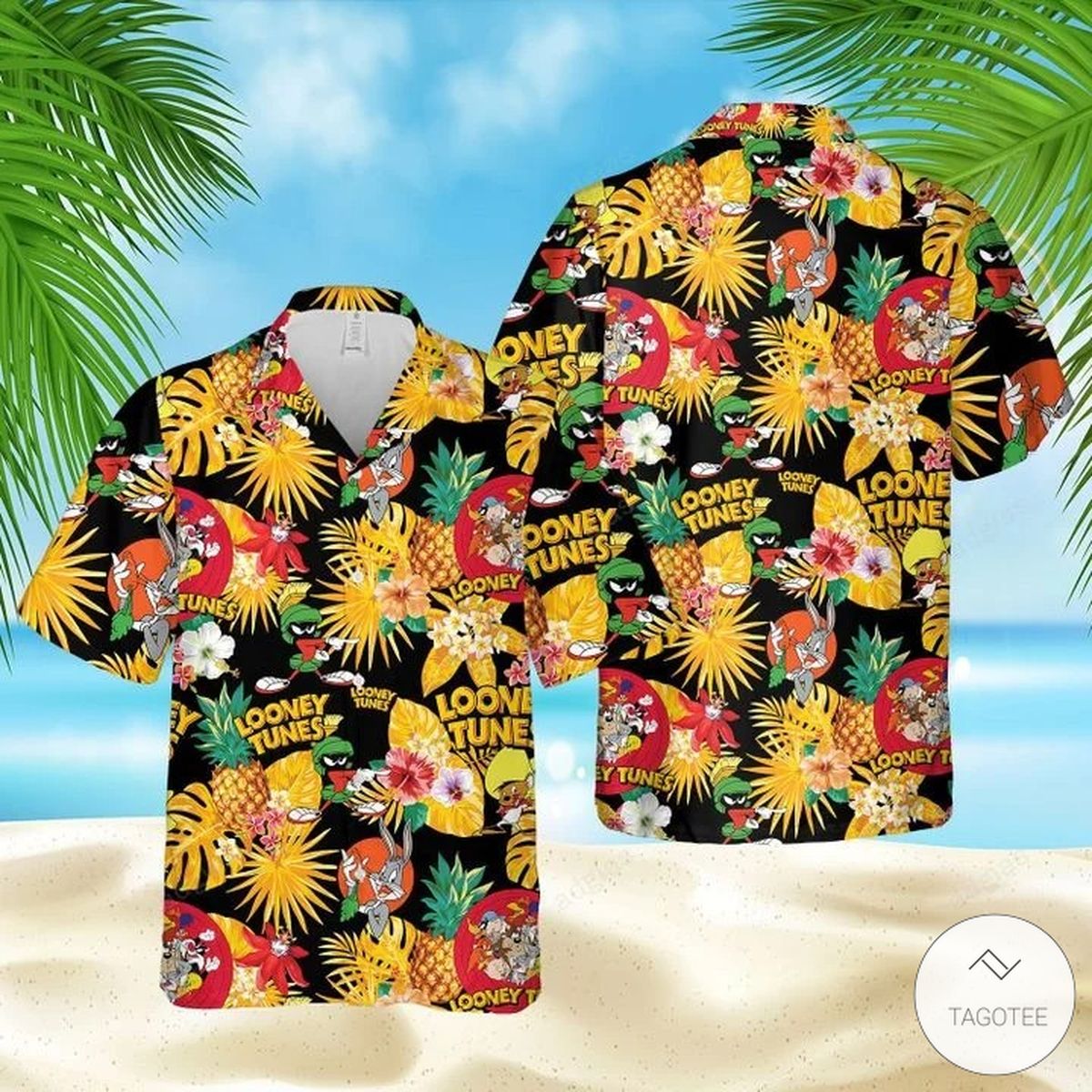 Looney-Tunes-Hawaiian-Shirt-Beach-Shorts