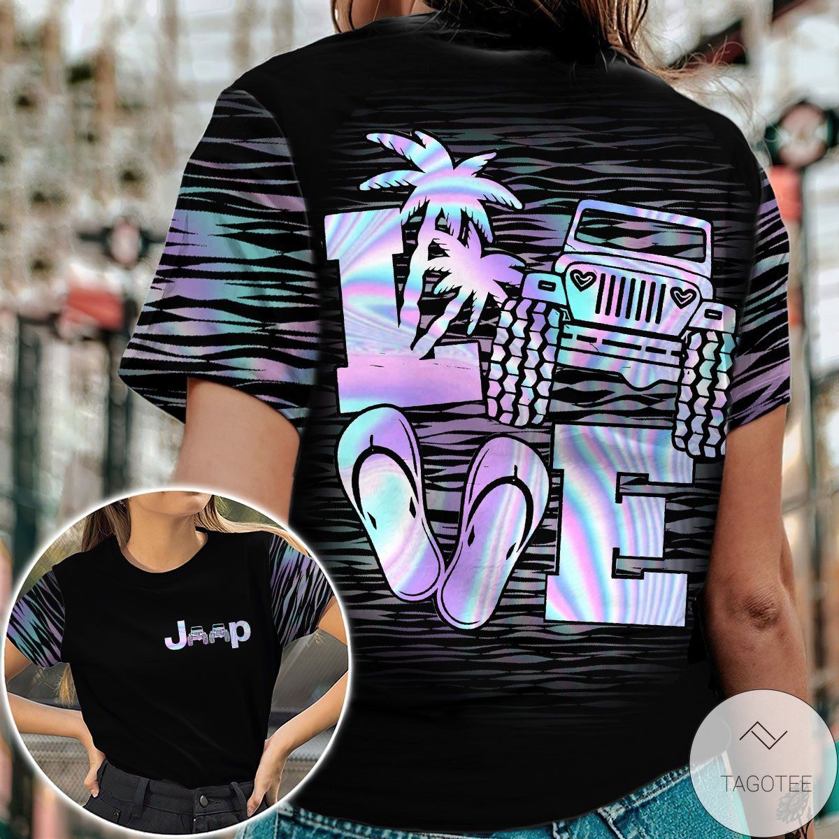 Love Jeep Hologram 3D T-shirt