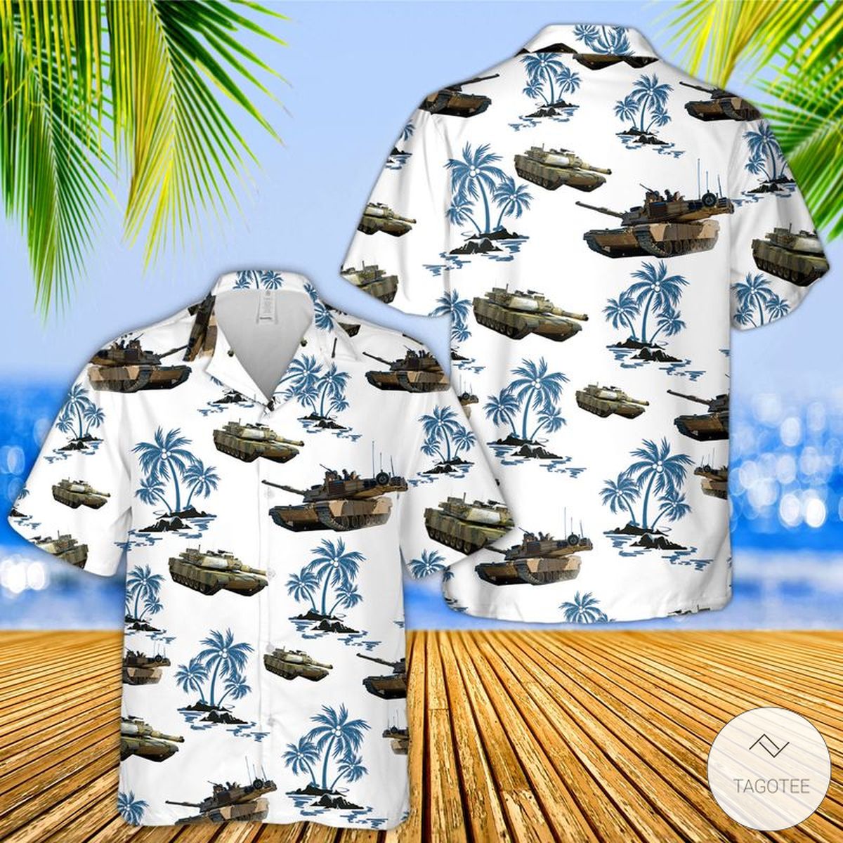 M1A2 Abrams Hawaiian Shirt
