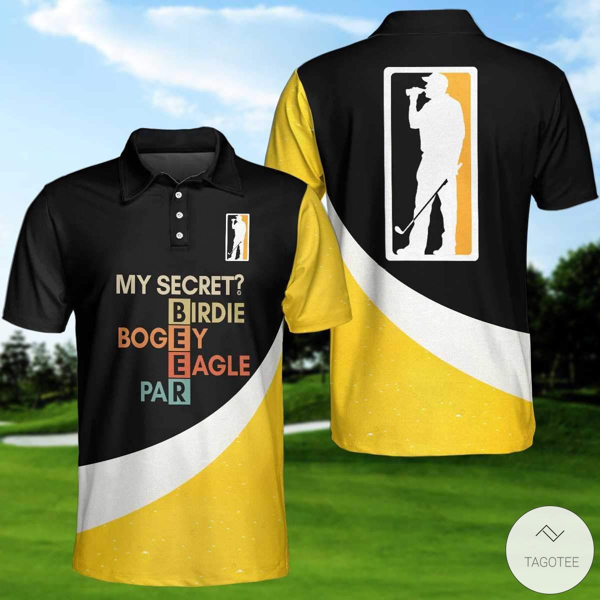 My Golf Secret Beer Birdie Bogey Eagle Par Polo Shirt