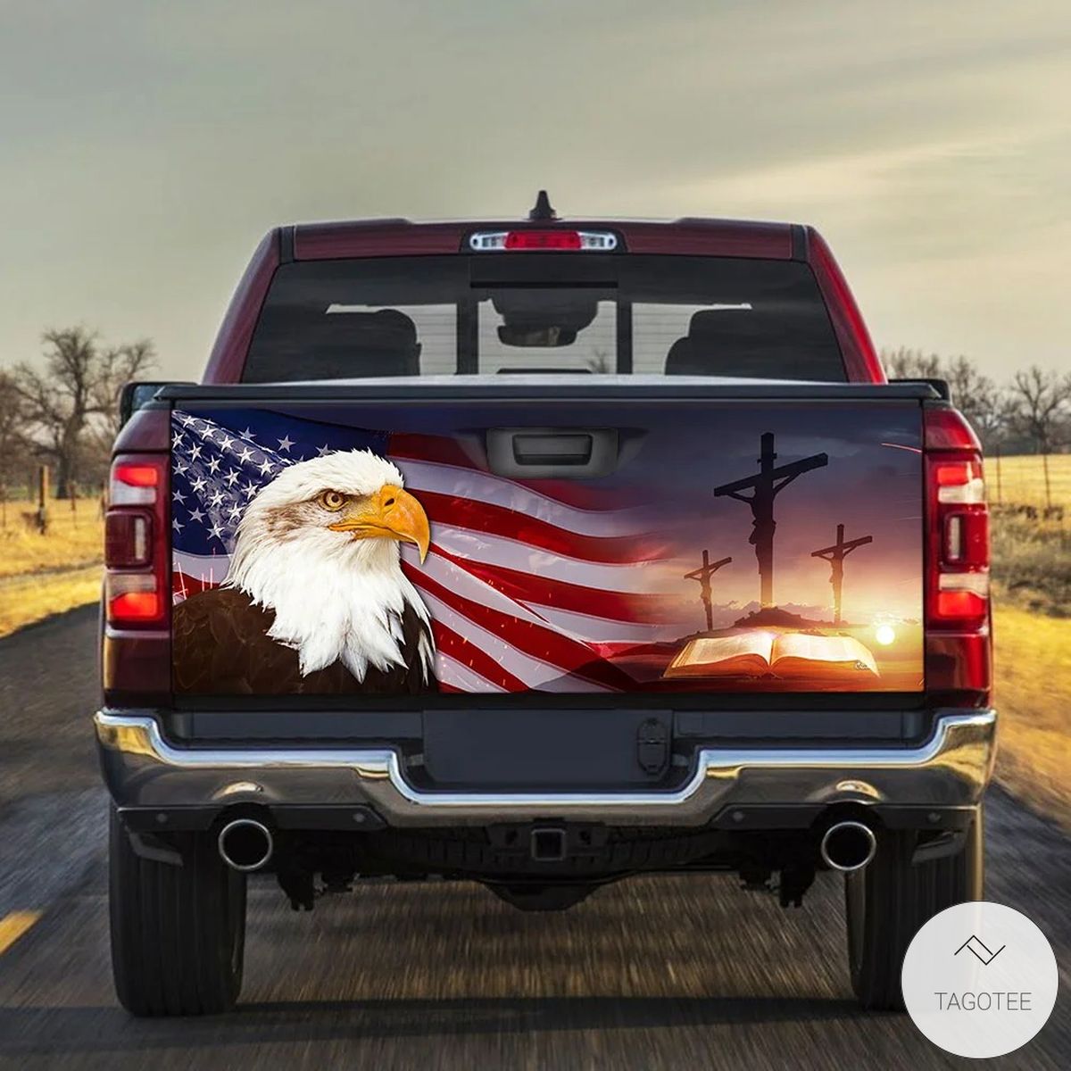 Patriotic-Eagle-Truck-Tailgate-Wrap