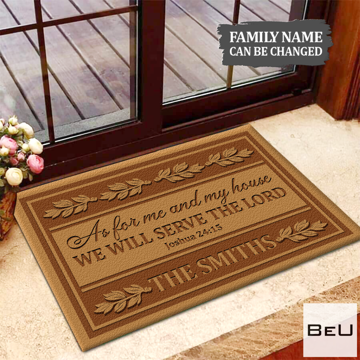 Personalized  As For Me And My House We Will Serve The Lord Doormat