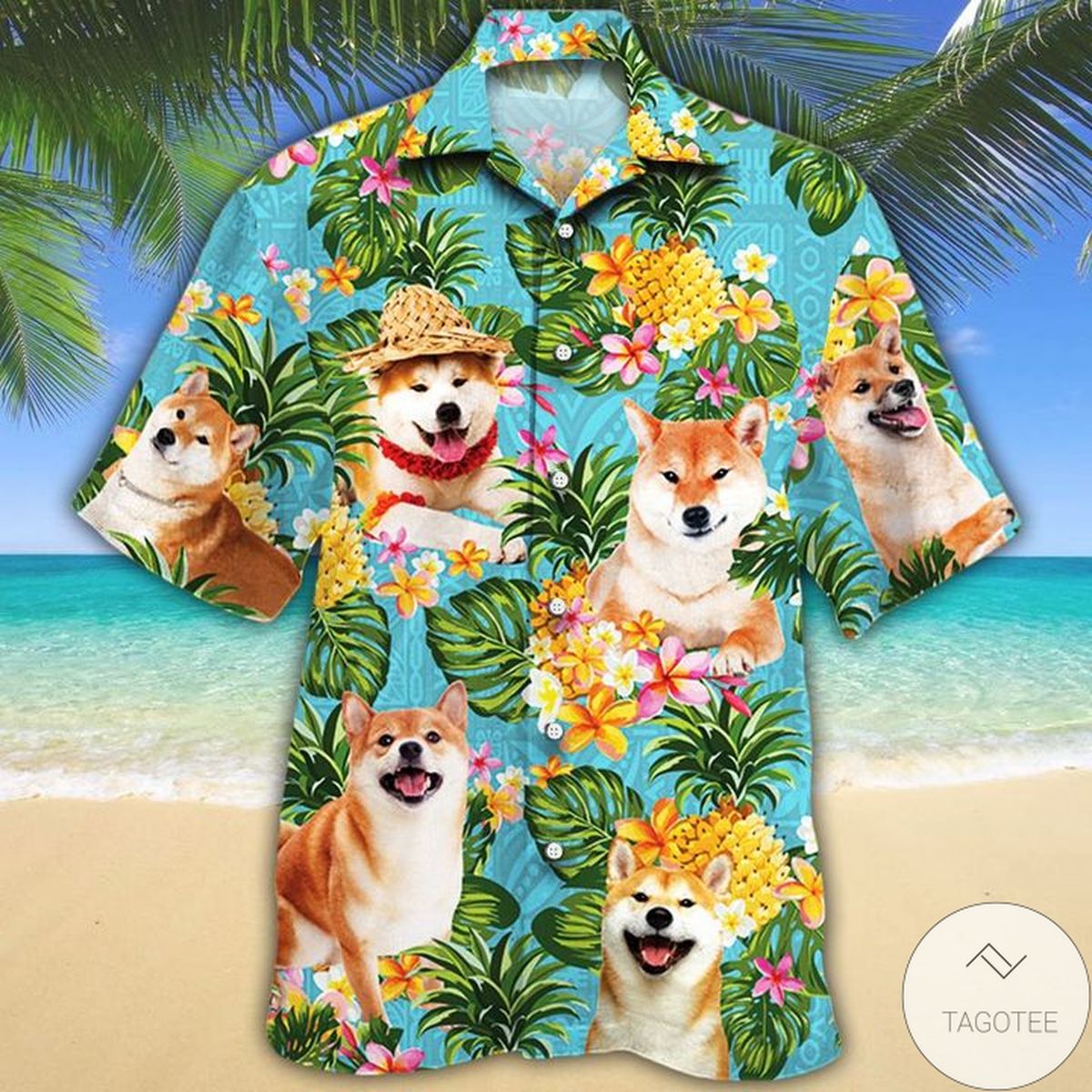 Shiba Inu Dog Lovers Pineapple Hawaiian Shirt
