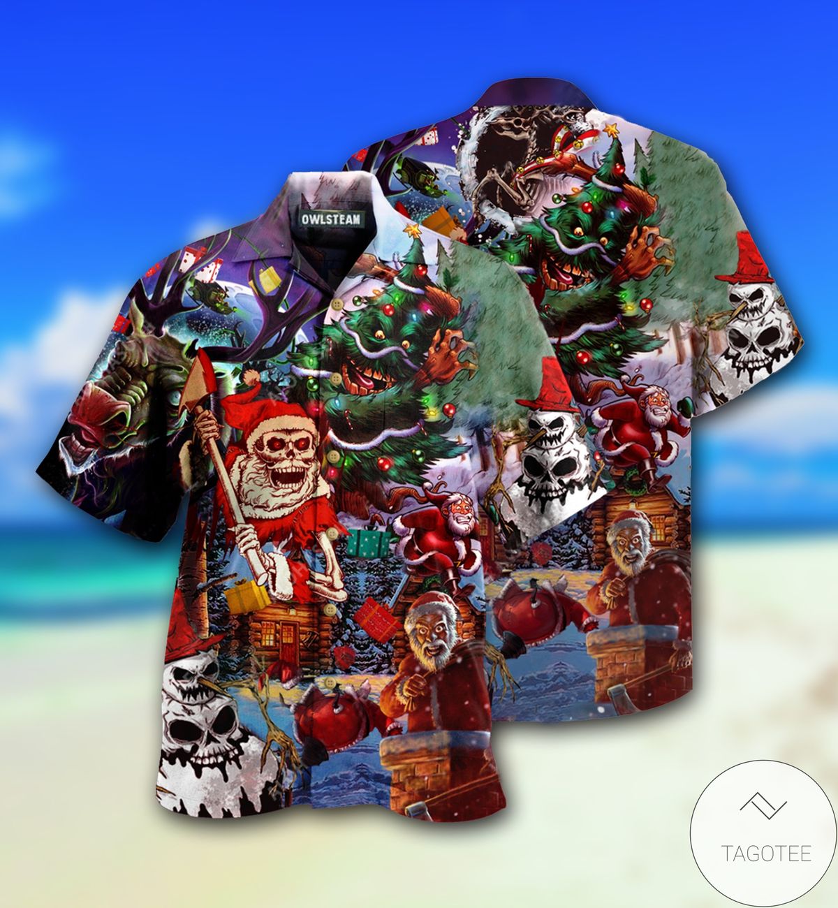 Skull And Christmas Scary Hawaiian Shirt