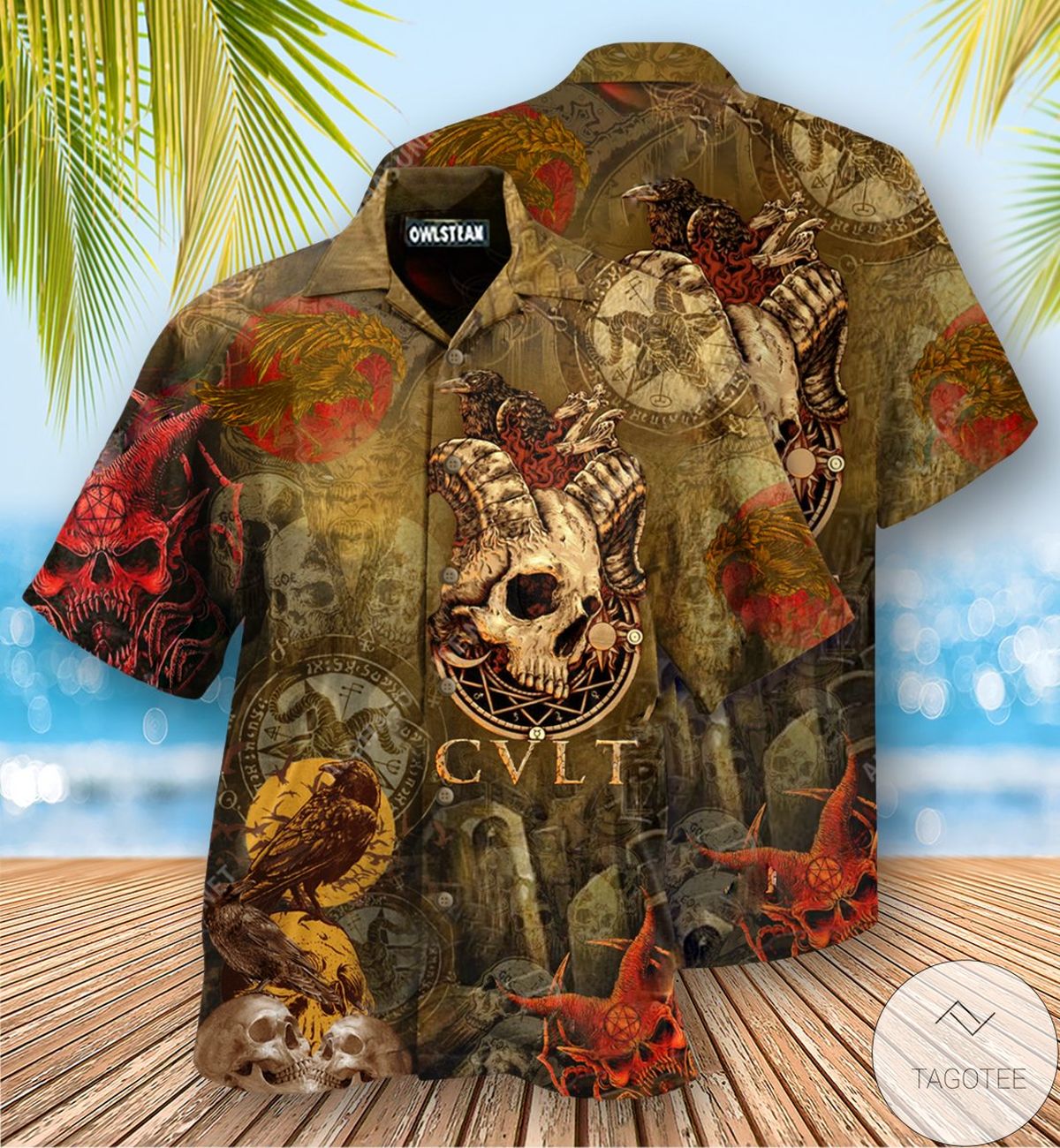 Skull Not Today Satan Hawaiian Shirt
