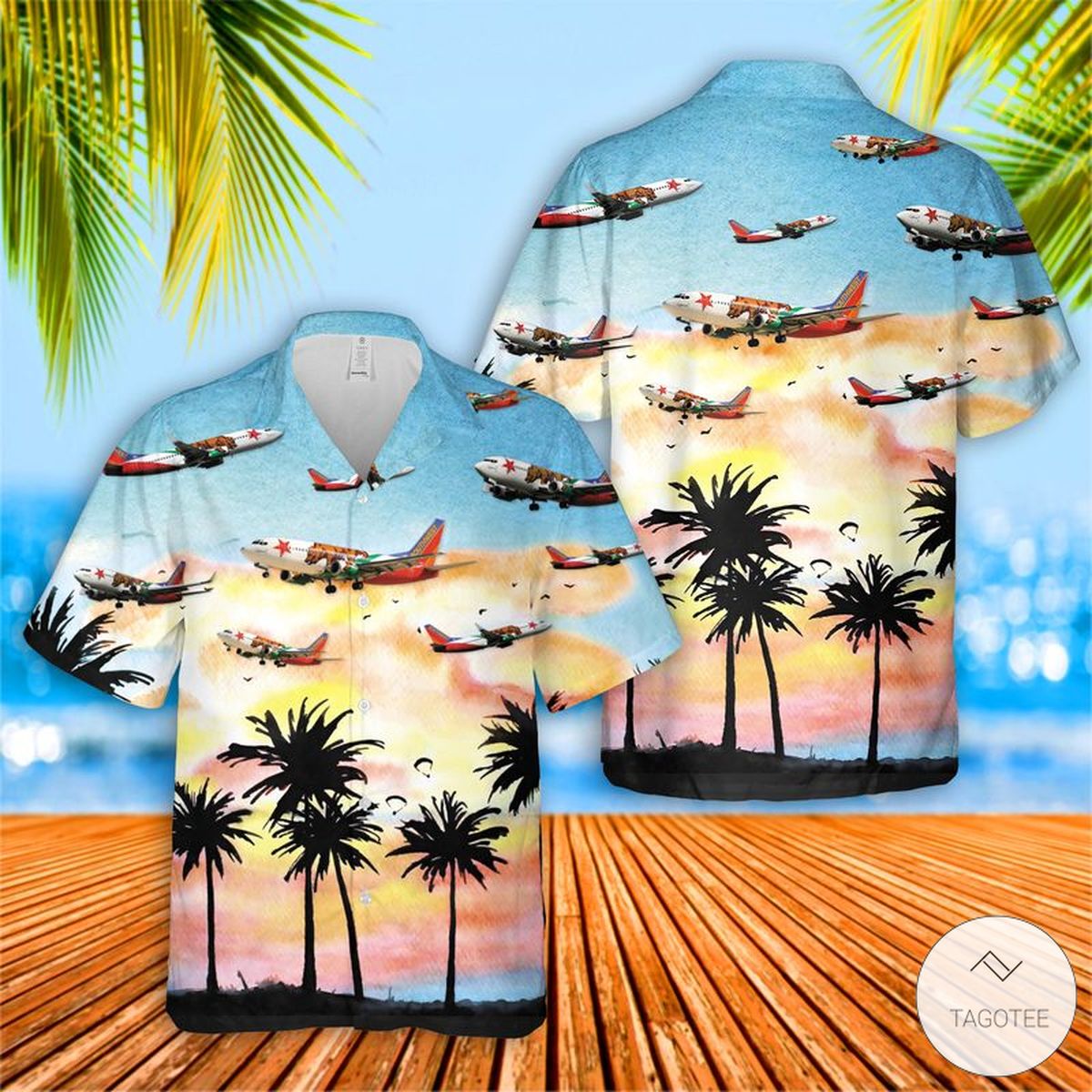 Southwest Airlines California Hawaiian Shirt