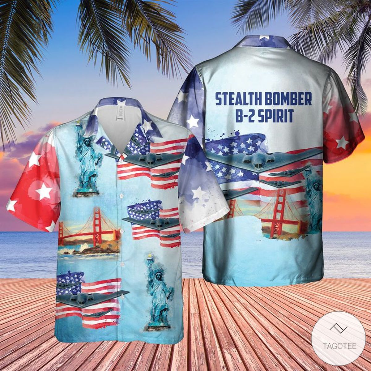 Stealth Bomber B-2 Spirit Hawaiian Shirt