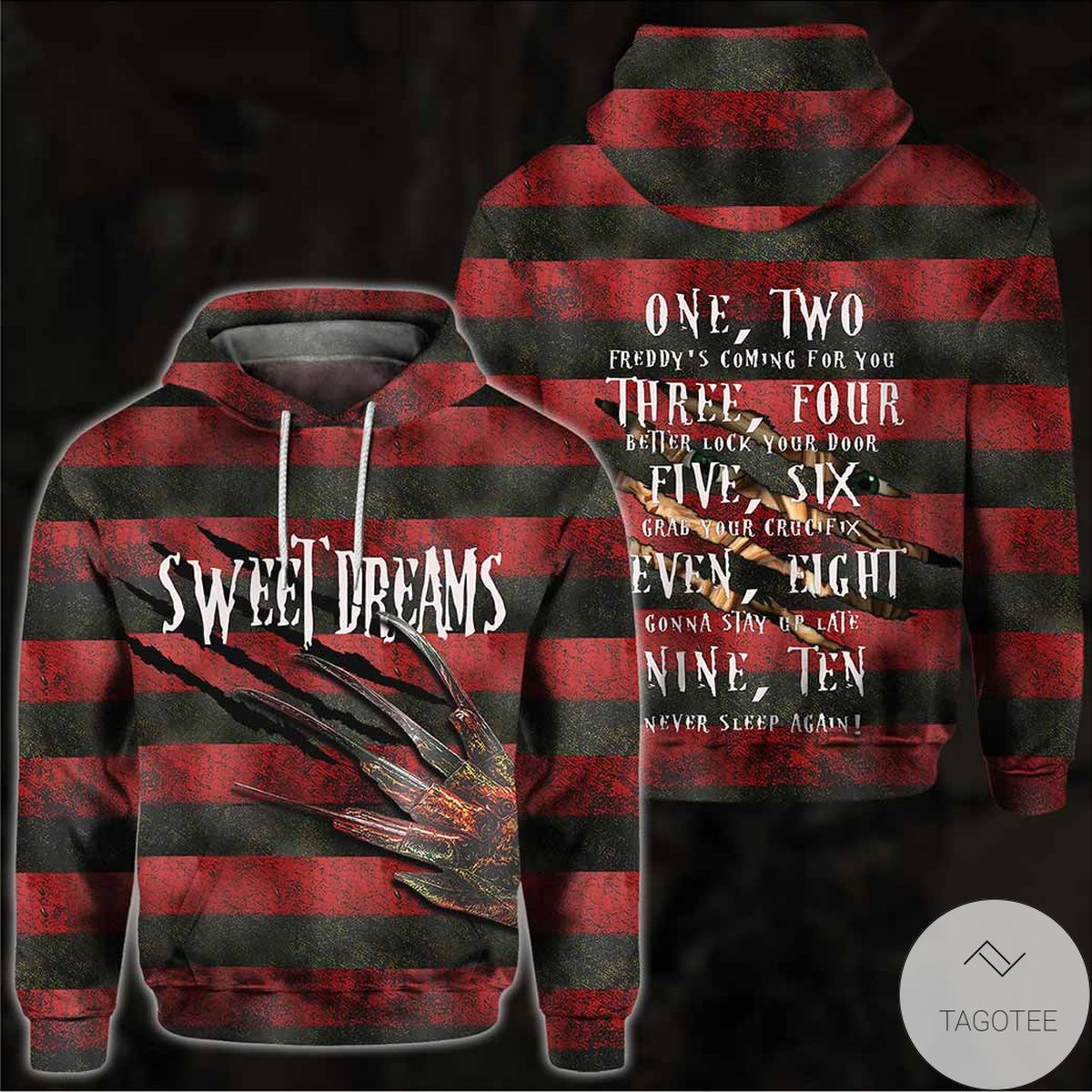 Sweet Dreams One Two Freddy's Coming For You 3D Hoodie