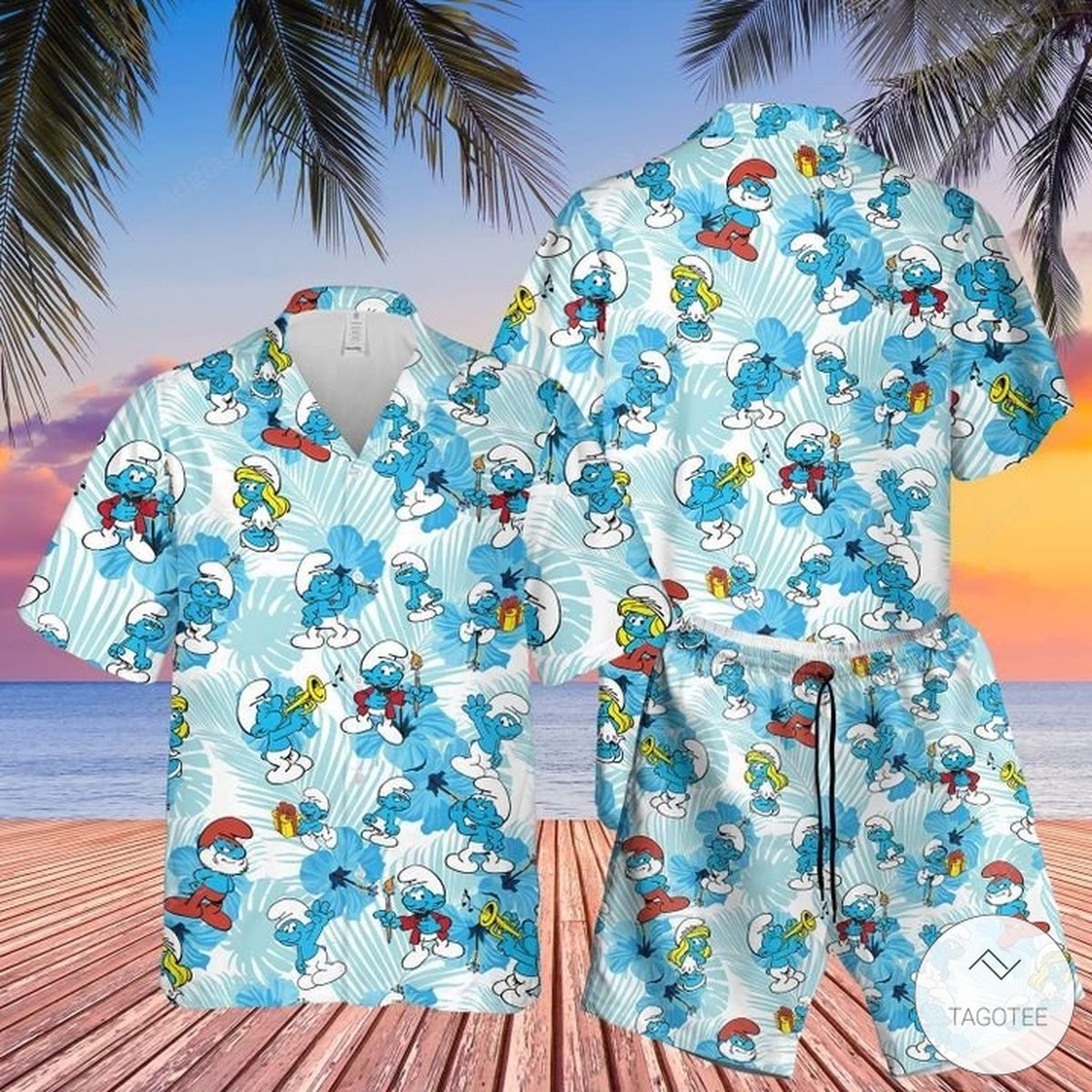The-Smurfs-Hawaiian-Shirt-Beach-Shortsz