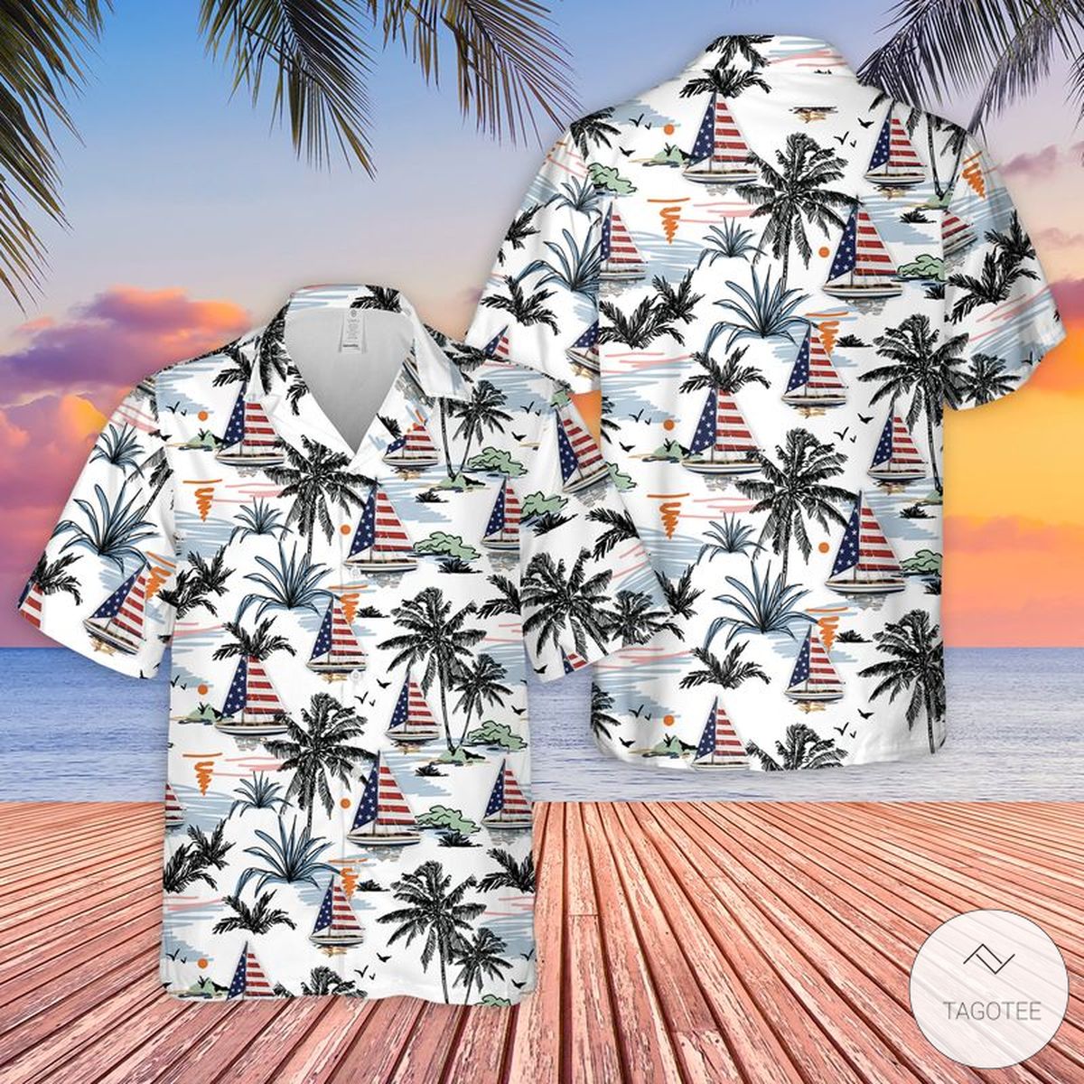 US Sailboat Hawaiian Shirt