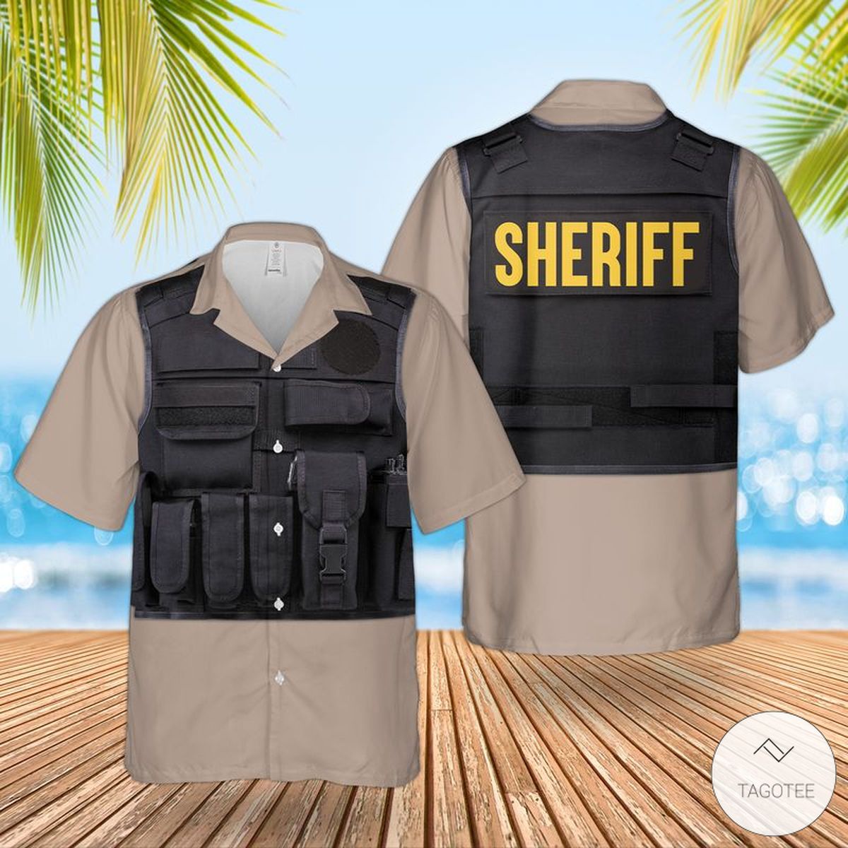 US Sheriff Armor Hawaiian Shirt