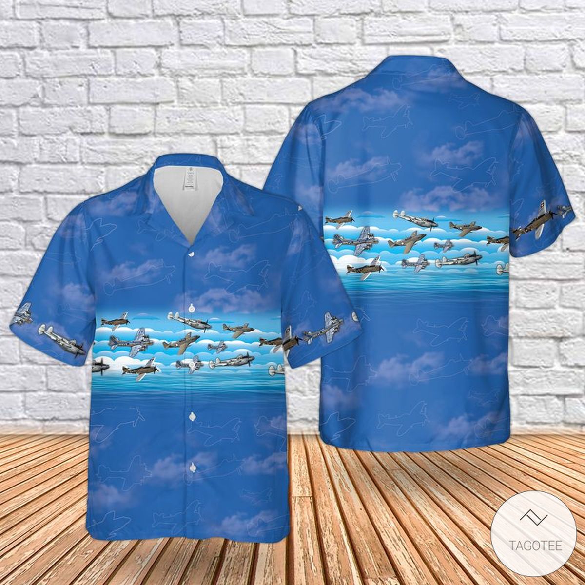 USA WWII Aircraft Hawaiian Shirt