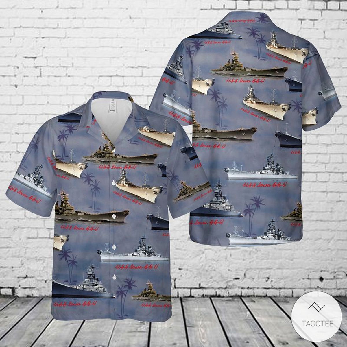USS Iowa (BB-61) Hawaiian Shirt