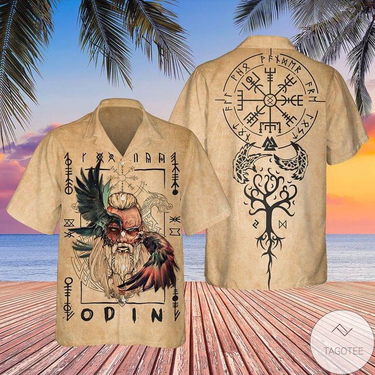 Viking Odin Old Man Hawaiian Shirt