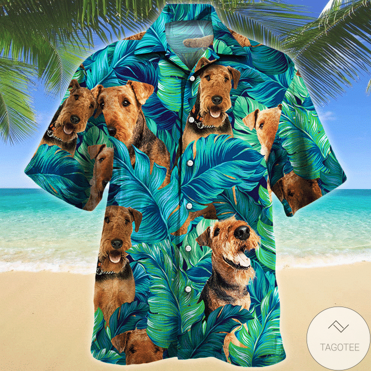 Airedale Terrier Dog Lovers Hawaiian Shirt